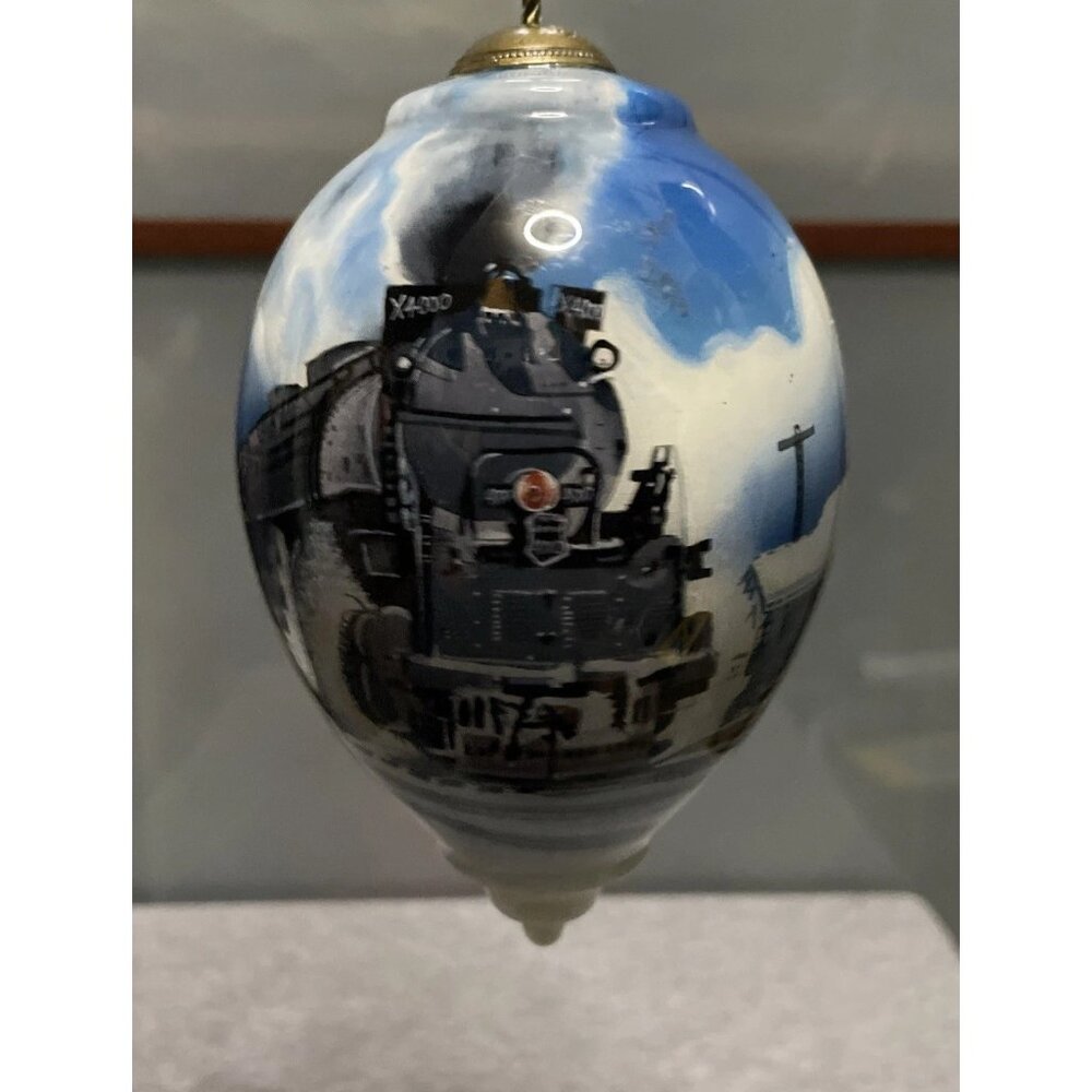 Union Pacific Hand Made Glass 0rnament NeQwa Art Mike Danneman Train Railroad